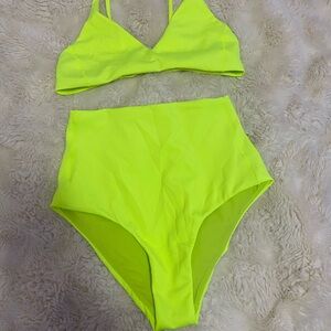 Left On Friday Neon Yellow bikini